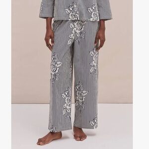 Desmond & Dempsey Pinstripe Pajama Pants - 402 PINSTRIPE ROSE NAVY